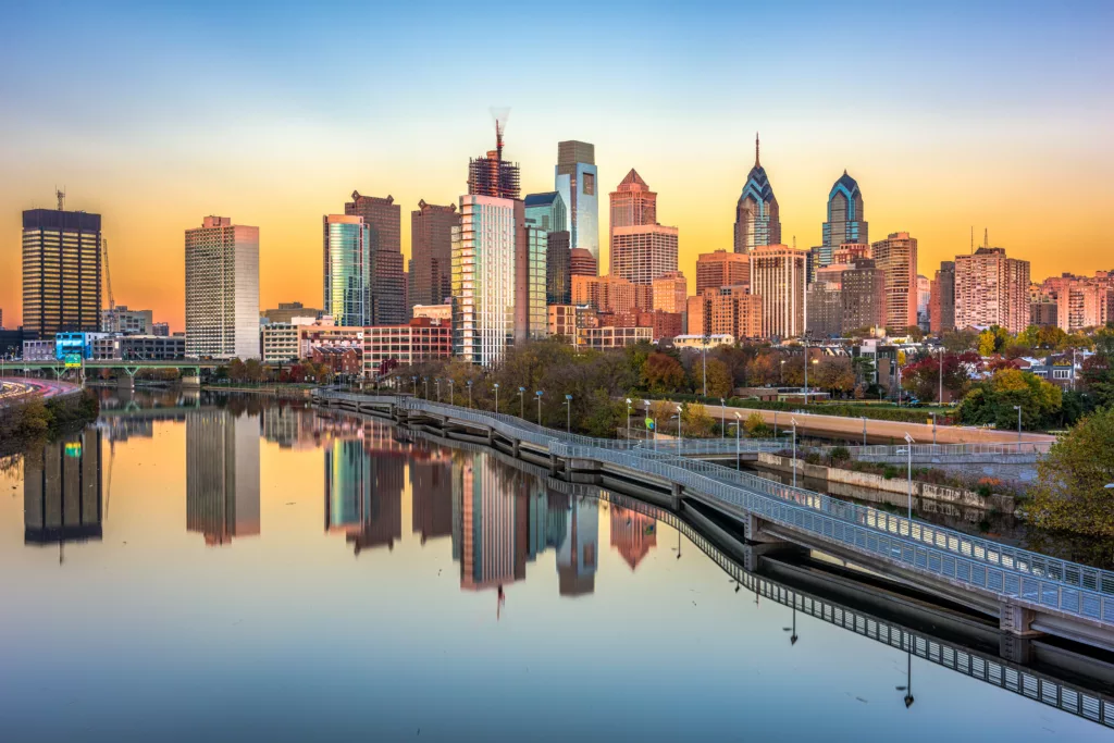 view of Philadelphia skyline